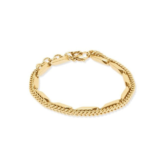Twisted Layers Bracelet in Gold