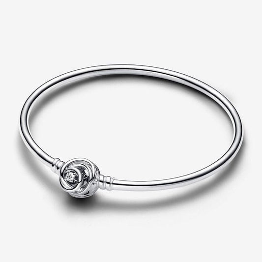 Moments Mother's Day Encircled Clasp Bangle, 19cm
