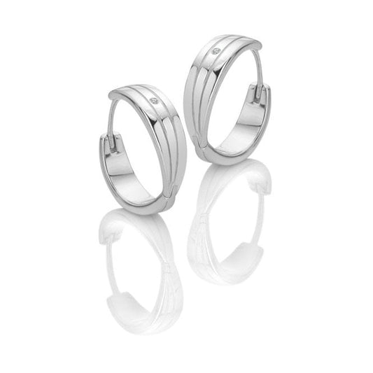 Silver Trio Hoop Earrings