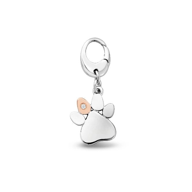 Insignia Silver Paw Prints Charm