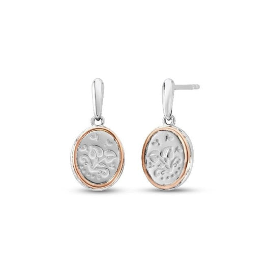 Tree of Life Silver Filigree Drop Earrings