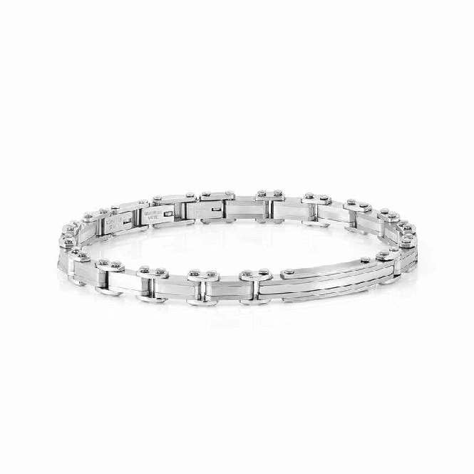Strong Steel Plate Link Bracelet