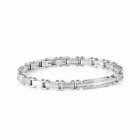 Strong Steel Plate Link Bracelet