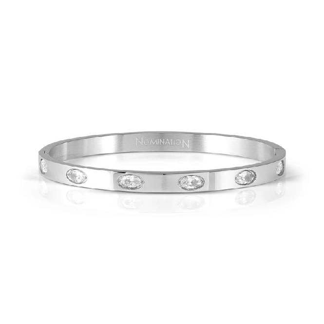 Nomination Pretty Bangles New Edition Small Bracelet in Silver & Oval CZ