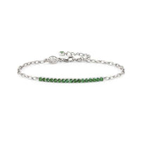Lovelight Silver and Green CZ Bracelet