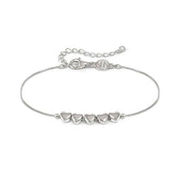 Armonica 5 Hearts Bracelet in Silver