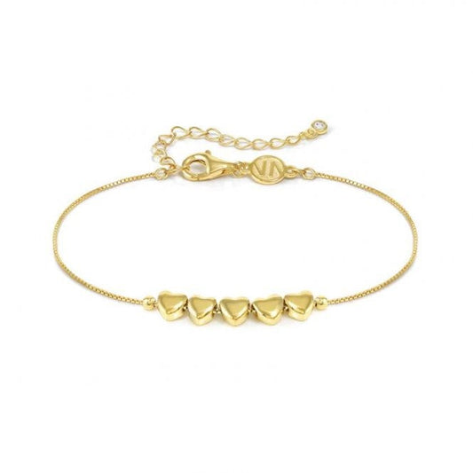 Armonica 5 Hearts Bracelet in Gold