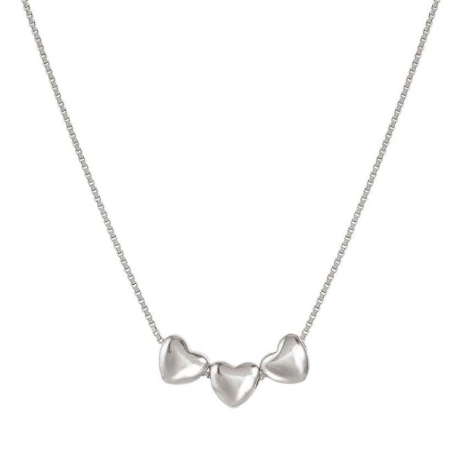 Armonica 3 Hearts Necklace in Silver
