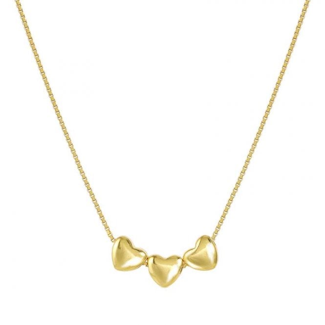 Armonica 3 Hearts Necklace in Gold