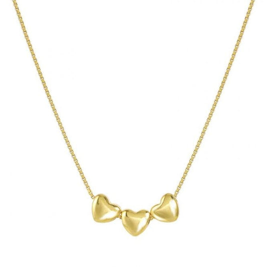 Armonica 3 Hearts Necklace in Gold
