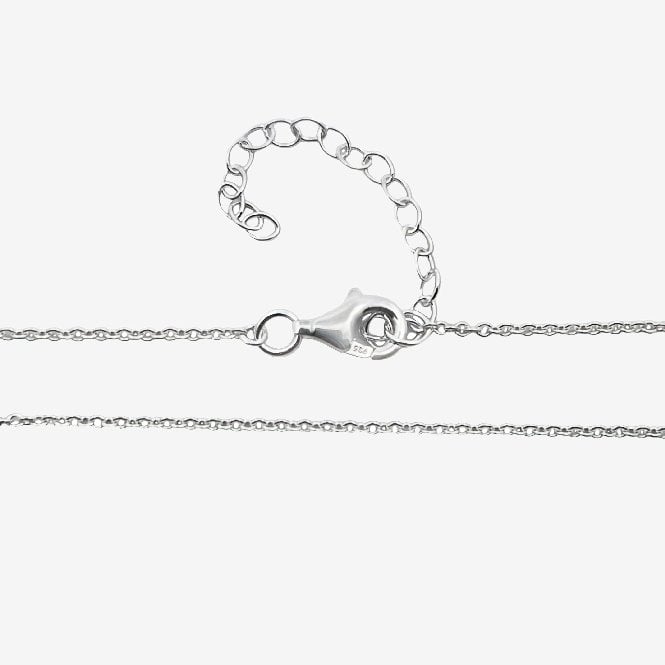 Silver Beaded Cross Pendant Necklace
