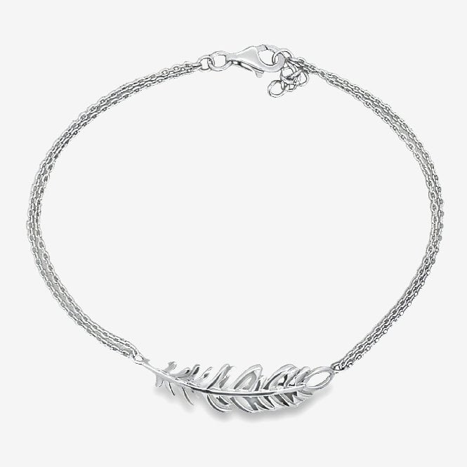 Silver Feather Bracelet