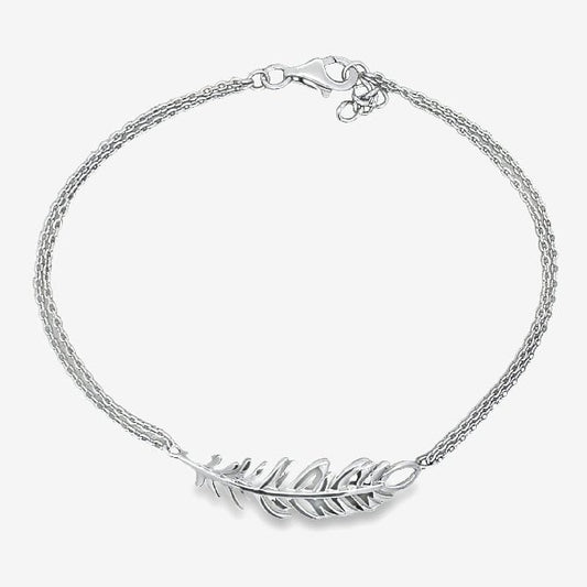 Silver Feather Bracelet