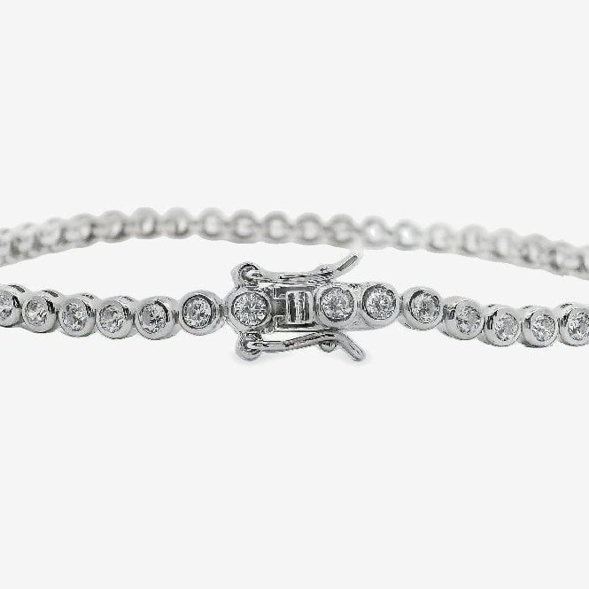 Silver & CZ Tennis Bracelet (2.5mm depth)