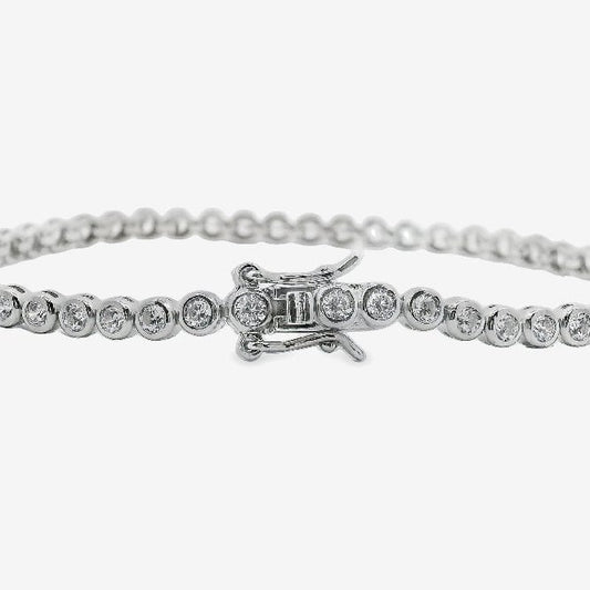Silver & CZ Tennis Bracelet (2.5mm depth)