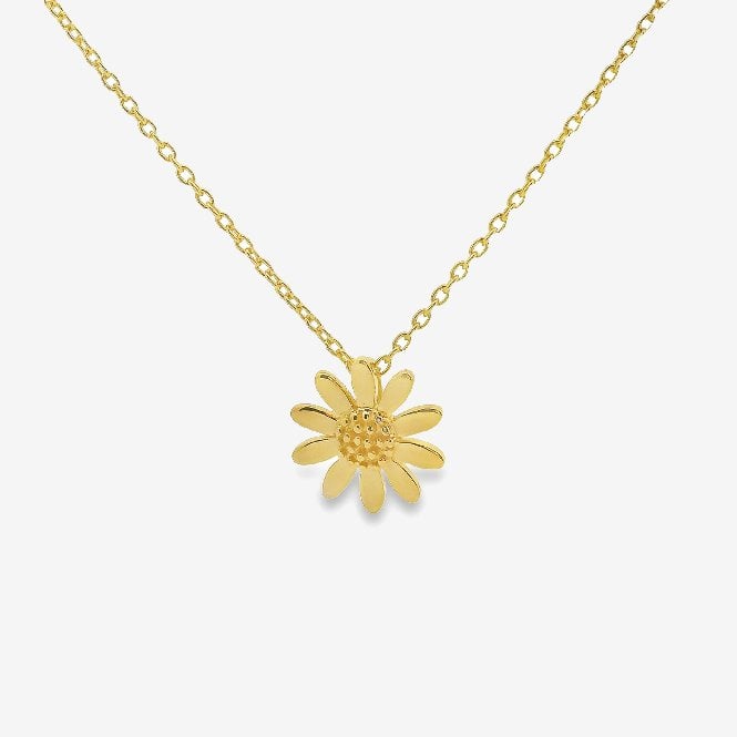 Gold Small Daisy Pendant Necklace
