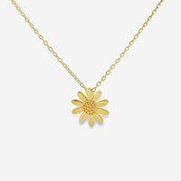 Gold Small Daisy Pendant Necklace