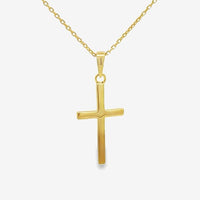 Gold Slim Cross Pendant Necklace