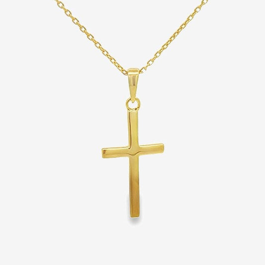 Gold Slim Cross Pendant Necklace