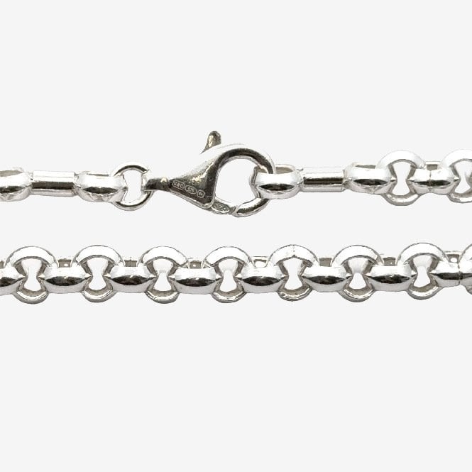 Silver Round Belcher Link Bracelet