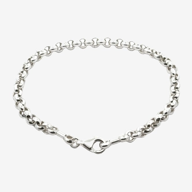Silver Round Belcher Link Bracelet