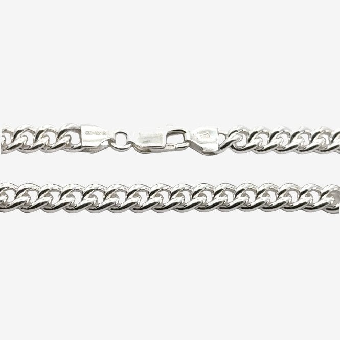 Silver Rounded Curb Link Bracelet