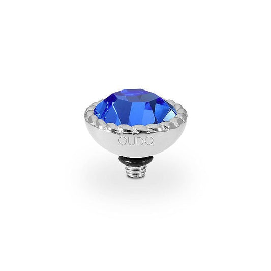 Bocconi Silver and Blue Sapphire Crystal Ring Gem Top, 11mm