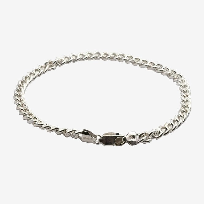 Silver Rounded Curb Link Bracelet