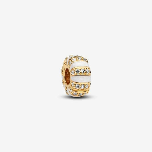 Gold Stones & Enamel Clip Charms
