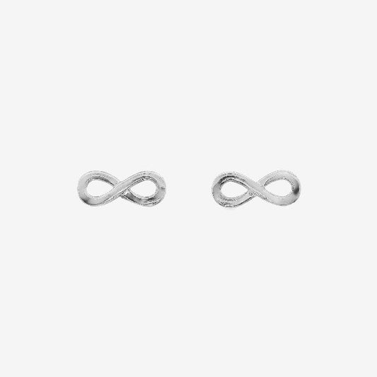 Silver Infinty Loop Stud Earrings