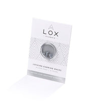 Lox Silver Tone Secure Earring Backs - 2 pairs