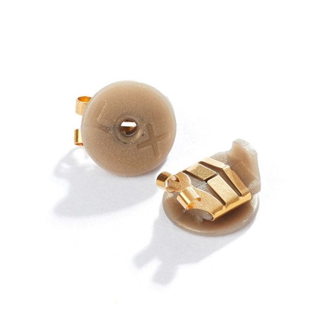 Lox Gold Tone Secure Earring Backs - 2 pairs
