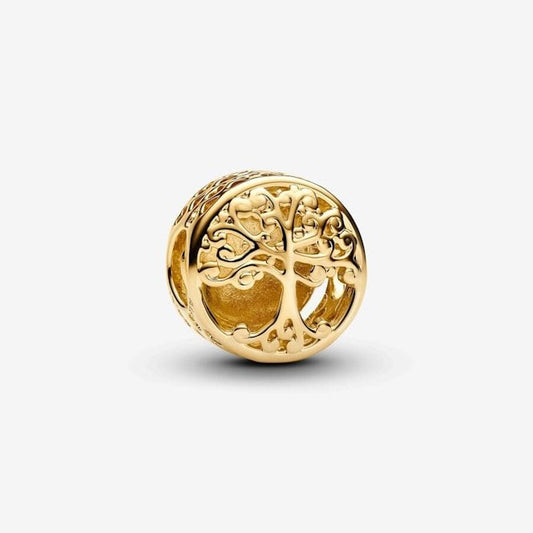 Gold Openwork Family Roots Charms