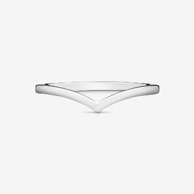 Polished Wishbone Ring, Size 62