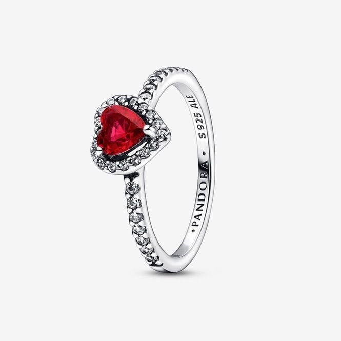 Elevated Red Heart Ring, Size 48