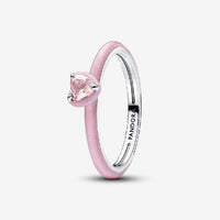 Pink Chakra Heart Ring, Size 44