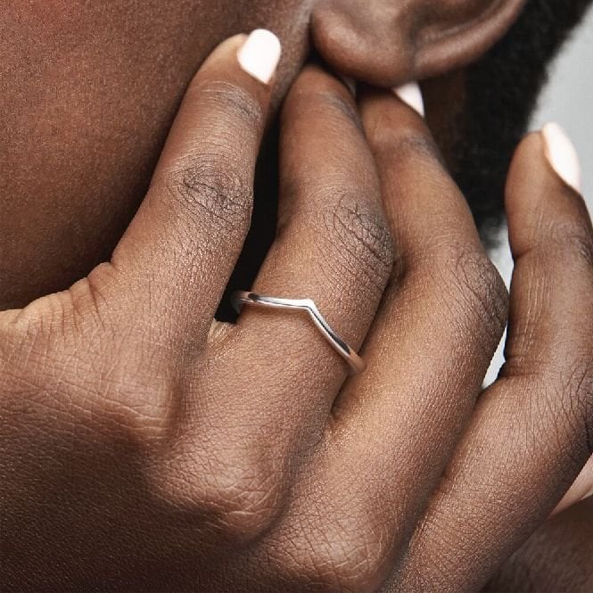 Polished Wishbone Ring, Size 46