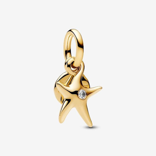 Gold Starfish Double Dangle Charms