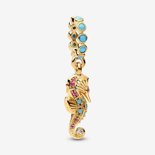 Gold Seahorse Dangle Charms
