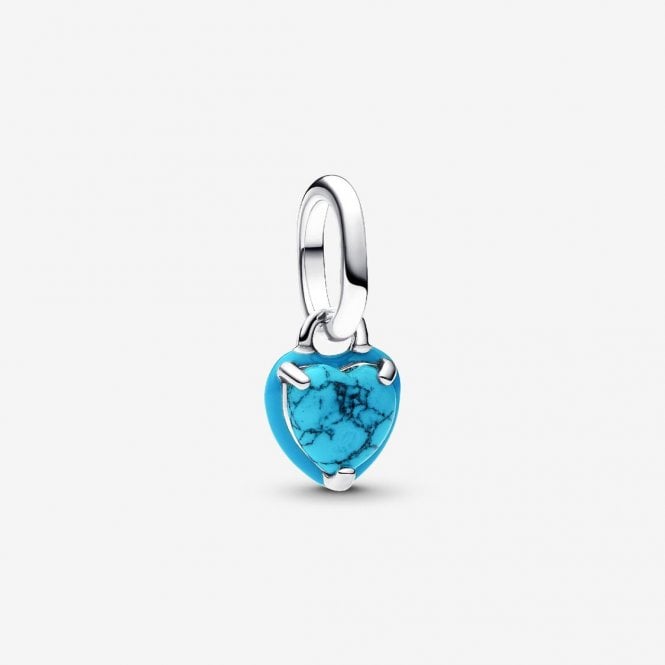 Turquoise Heart Mini Dangle Charms