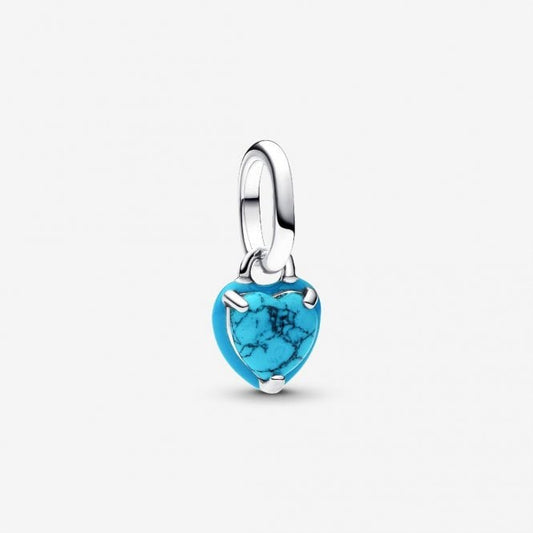 Turquoise Heart Mini Dangle Charms