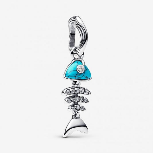Turquoise Fishbone Dangle Charms