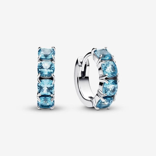 Light Blue Hoop Earrings