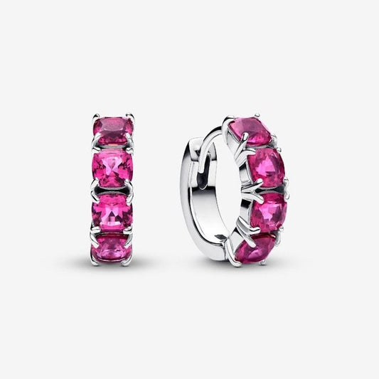 Pink Hoop Earrings