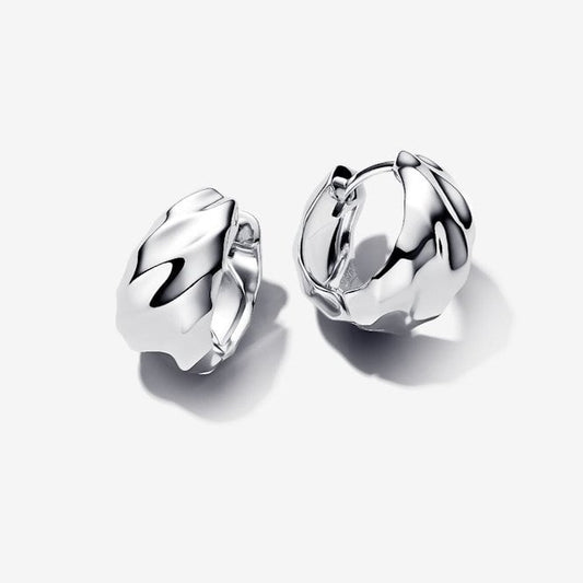 Rippled Small Hoop Earrings