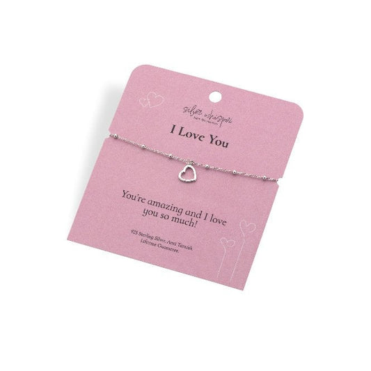 Silver Whisper I Love You Bracelet