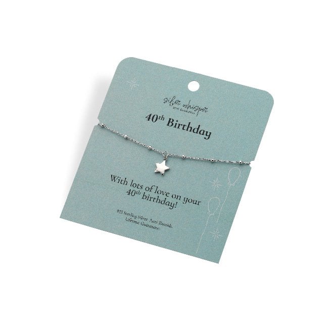 Silver Whisper 40th Birthday Bracelet