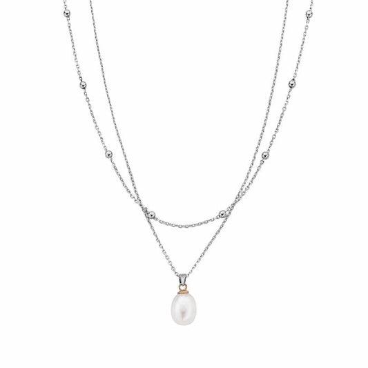 Nature's Wonder Silver Beachcomber Necklace with Pearl