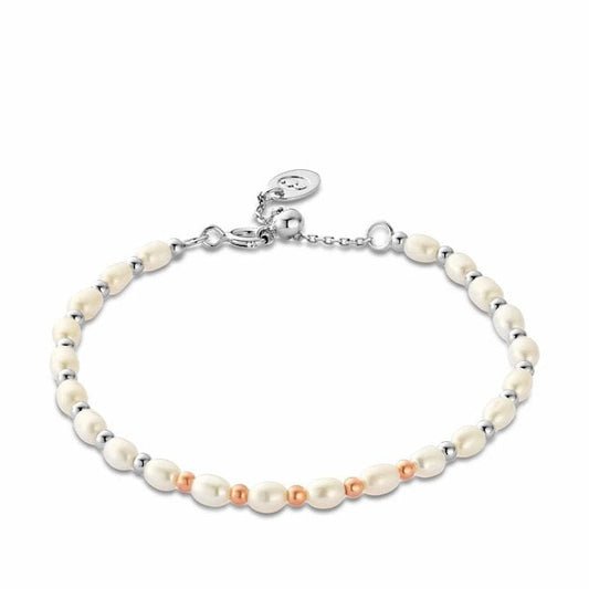 Nature's Wonder Silver Beachcomber Bracelet with Pearls