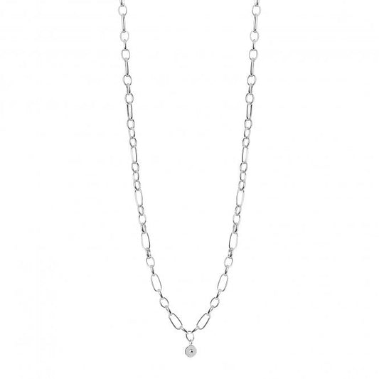 Amoa Multi-link Silver Necklace, 61.5cm
